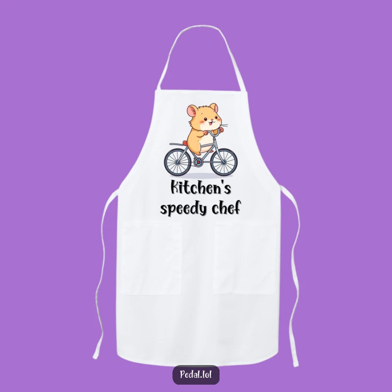 Funny Hamster Bicycle Apron: Cook with Maximum Energy and Hilarious Flair