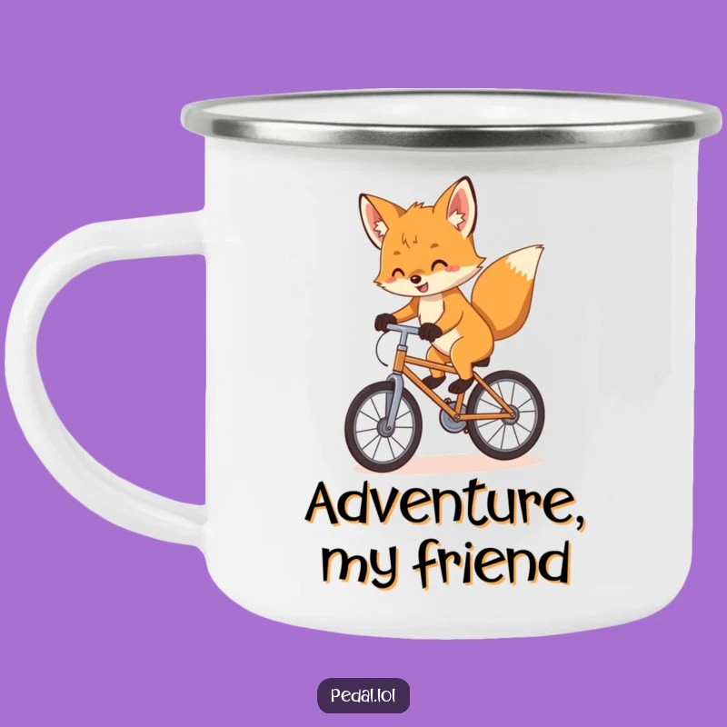 Funny Fox Cub Bike Camping Mug: Durable Cub for Adventures - Hilarious Funny Gift