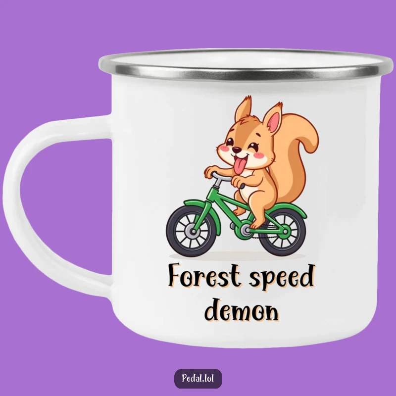 Funny Squirrel Camp Mug: Playful Rider's Outdoor Funny Gift