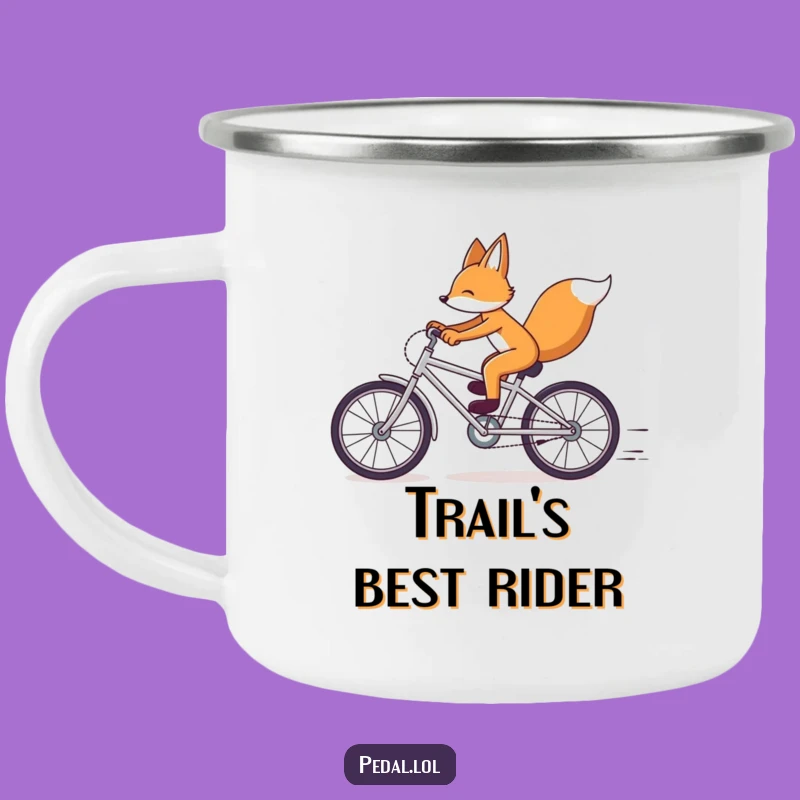 Funny Fox Bicycle Camping Mug: Rugged, Humorous, and Fast for Outdoor Adventures Gift
