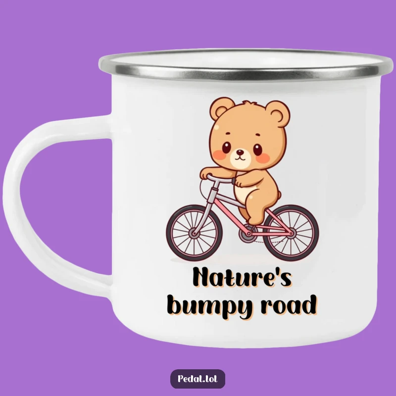Funny Bear Cub Wobble Camping Mug: Rugged, Cute, and Hilariously Unbalanced Outdoor Gear