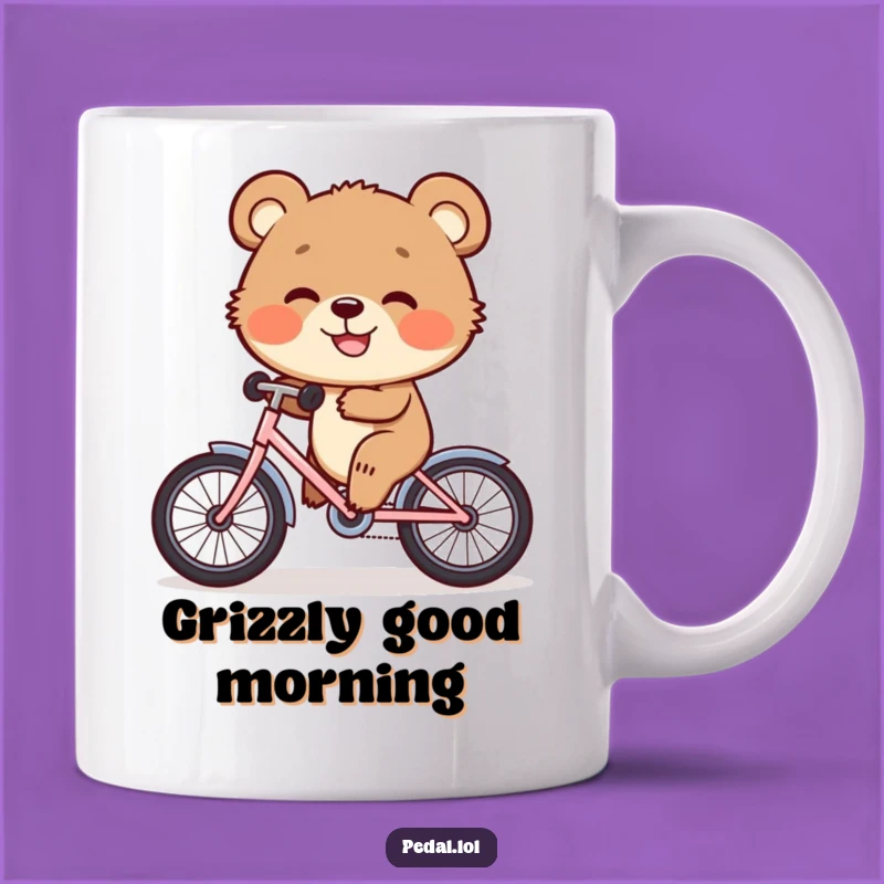 Funny Bear Cub Bike Mug: Happy Cub's Ride is a Perfect Funny Gift for Joy