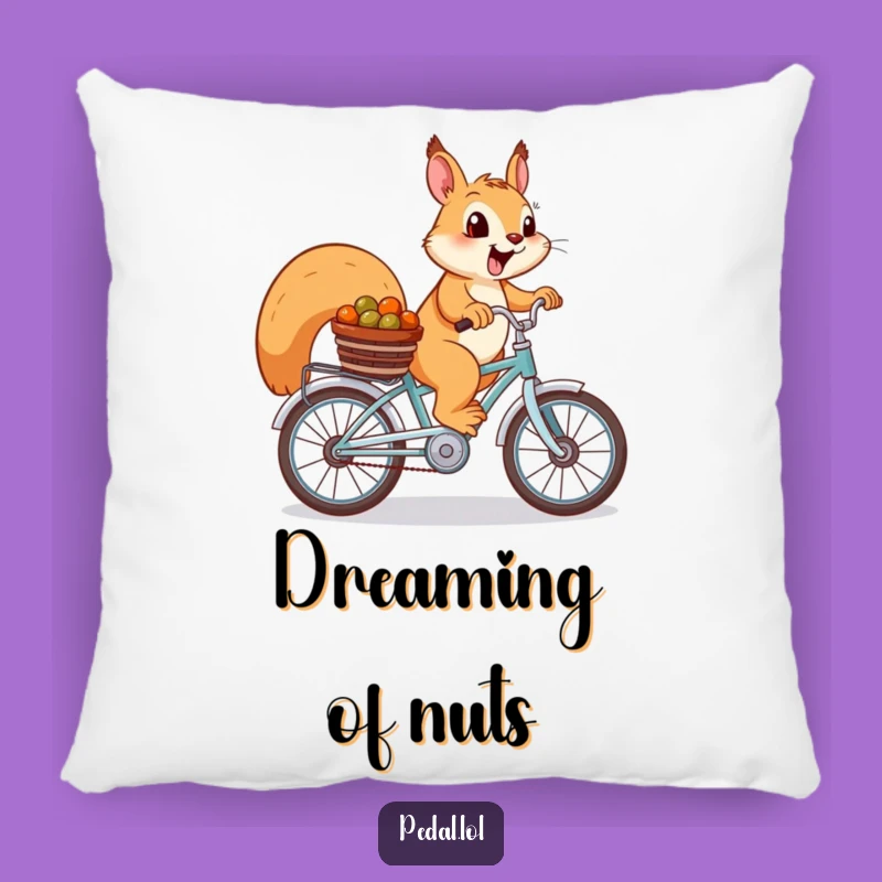 Funny Squirrel Pillow: Soft Cycling Squirrel Cushion, Ideal Outdoorsy Decor Accent