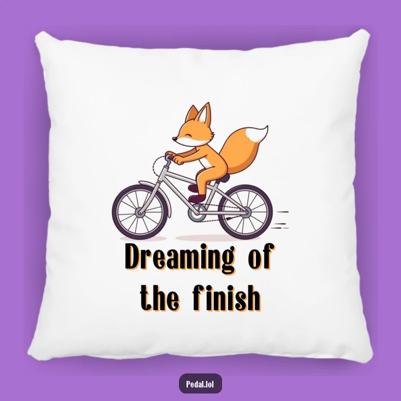 Funny Fox Bicycle Pillow: Soft, Comfy, and Hilariously Speedy Decor for a Fun Gift