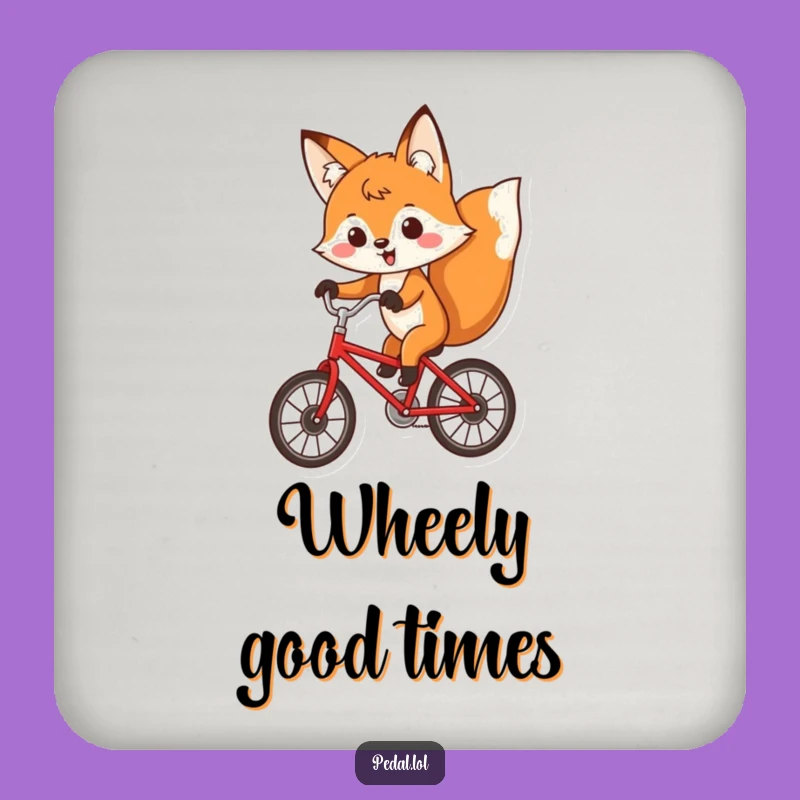 Funny Fox Bicycle Coaster: Protect Surfaces with Humorous Determination