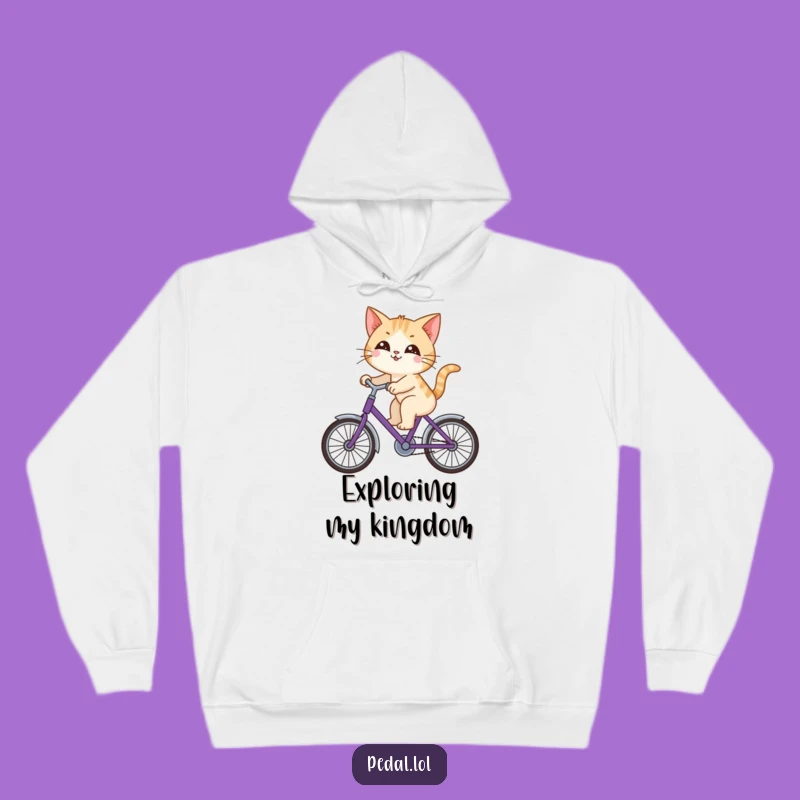 Funny Cat Cycling Hoodie: Cozy Exploration for Curious Souls
