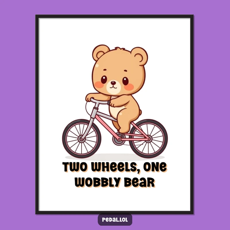 Free Printable Bear Bike Art: Funny Downloadable Decor for Charming Whimsy