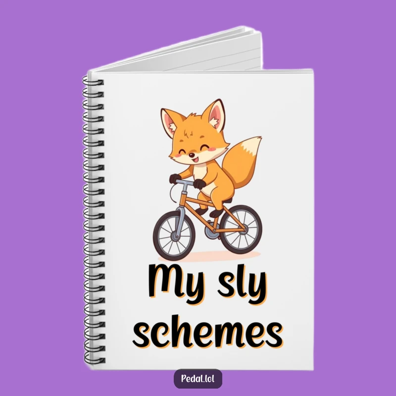 Funny Fox Cub Bike Notebook: Playful Cub for Jotting Notes with Clever Fun