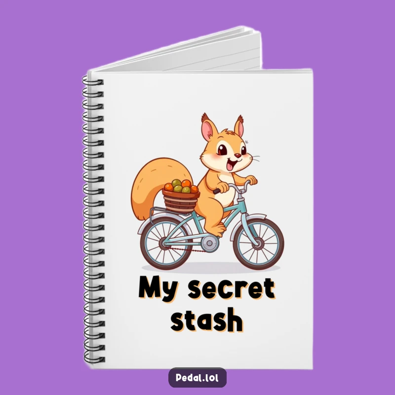 Funny Squirrel Notebook: Jot Down Ideas with Cycling Squirrel, Perfect Nature Lover Gift