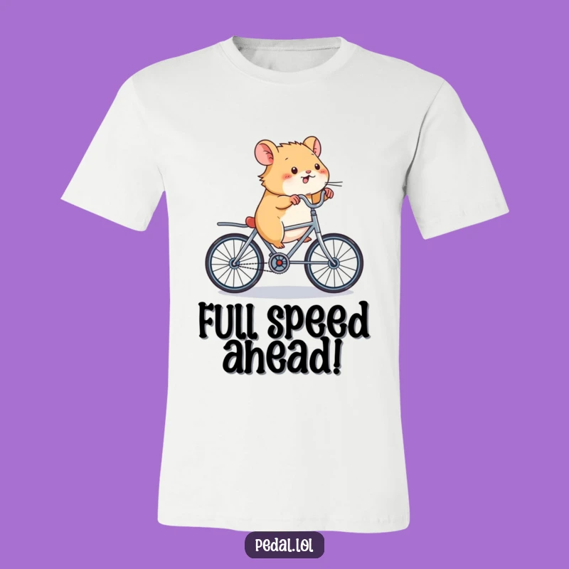 Funny Hamster Bicycle T-Shirt: High-Octane Humor for a Hilarious Gift