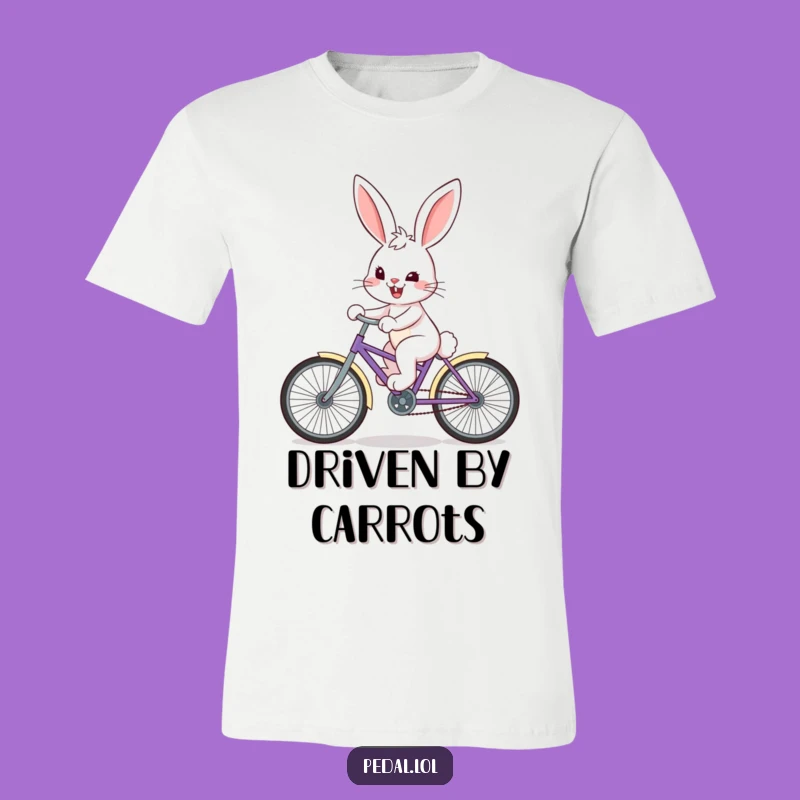 Funny Bunny T-Shirt: Determined Bike Riding Bunny Tee, Perfect Cute Animal Apparel
