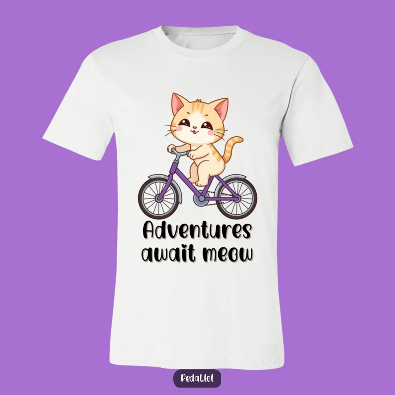 Funny Cat Bike T-Shirt: A Curious Rider's Hilarious Gift