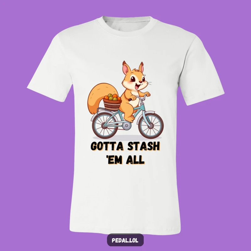 Funny Squirrel T-Shirt: Cheerful Bike Riding Squirrel Tee, Perfect Outdoorsy Apparel