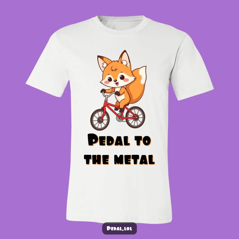 Funny Fox Bike Rider T-Shirt: A Determined Cyclist's Hilarious Gift