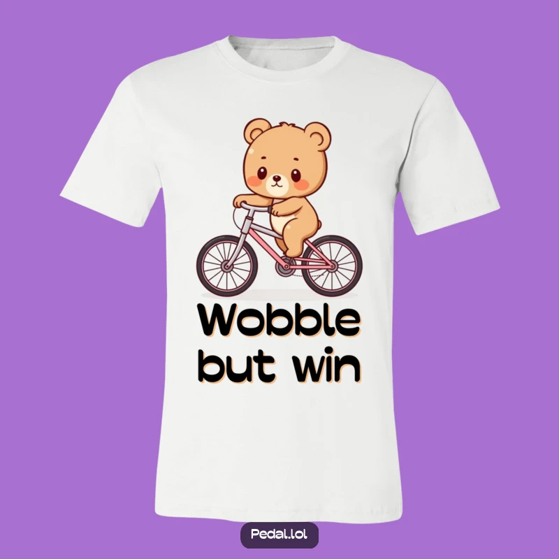Funny Bear Cub Bicycle Wobble T-Shirt: Cute, Hilarious, and Endearingly Clumsy Tee
