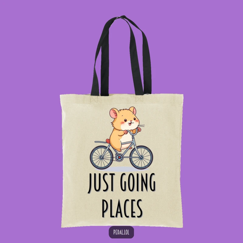Funny Hamster Bicycle Tote Bag: Carry Your Enthusiasm with this Energetic Gift