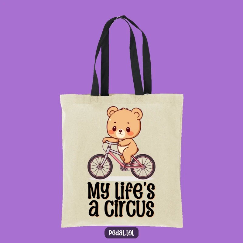 Funny Bear Cub Wobble Tote Bag: Carry Your Essentials with Adorable, Hilarious Charm